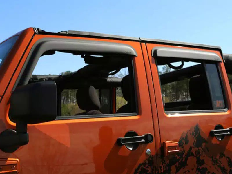 Voron Glass Tape-on Extra Durable Rain Guards for Jeep Wrangler 2007-2018  Window Deflectors  Vent Window Visors  4 Pieces - 120040 - Image 7